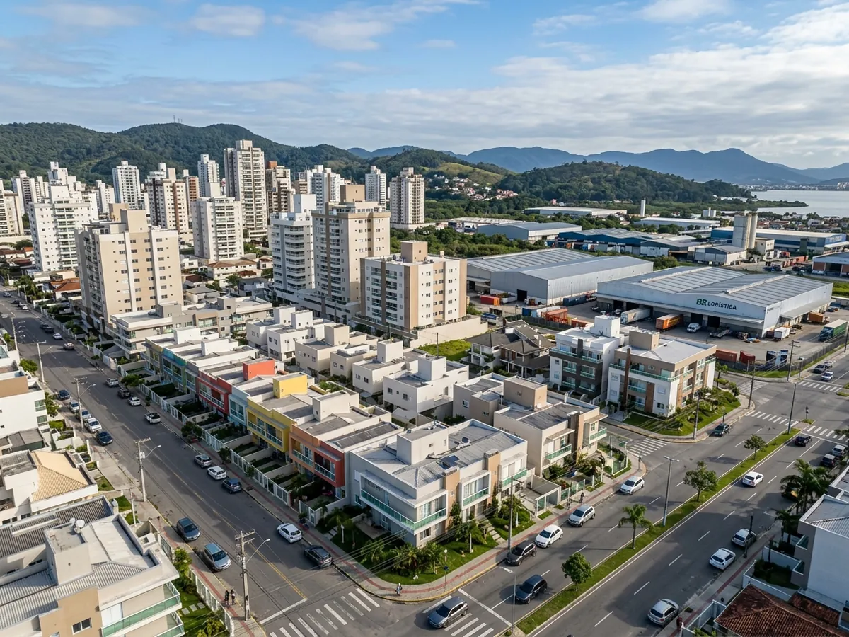 Condomínios e residências urbanas de São José na Grande Florianópolis